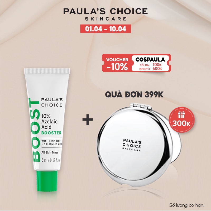 Tinh chất tăng cường giảm đỏ 10% Azelaic Acid Paula's Choice - Trial size 5ml Mã: 7757