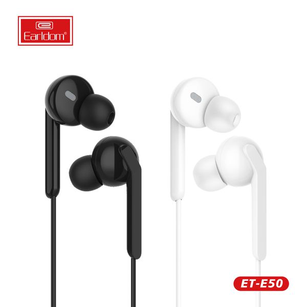 Tai nghe có dây, tai nghe có mic, tai nghe nhét tai Earldom ET-E50, âm bass sâu, công nghệ lọc âm cực tốt.