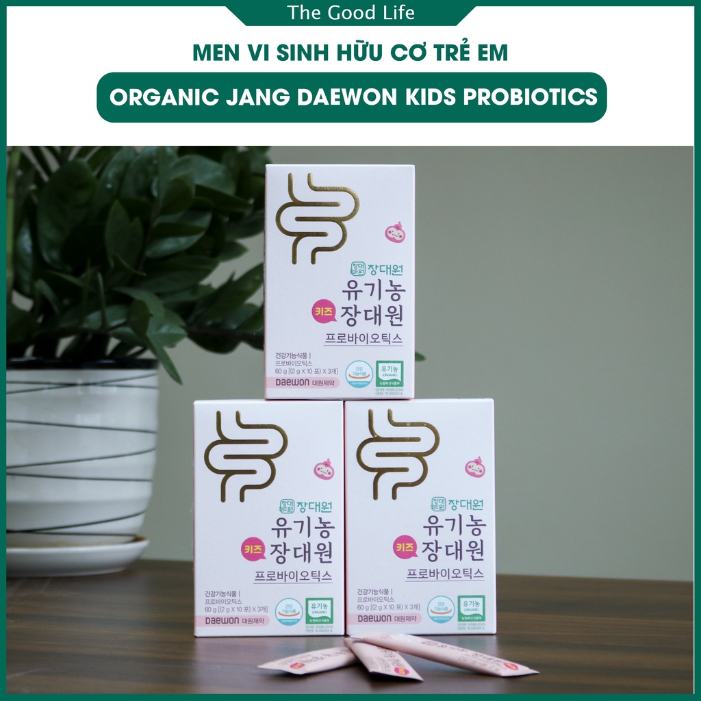 Men Vi Sinh Hữu Cơ Trẻ Em Organic Jang Daewon Kids Probiotics Hỗ Trợ Trẻ Bị Táo Bón, Rối Loạn Tiêu Hóa HỘP 30 GÓI