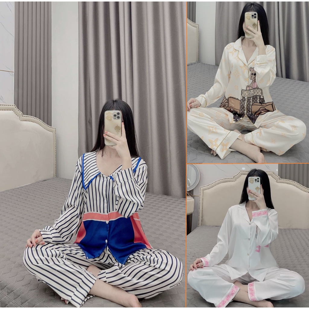 Đồ Ngủ Pyjama Nữ Phối Hình Họa Tiết - Quần Áo Ngủ Trẻ Trung Đáng Yêu [SALE]