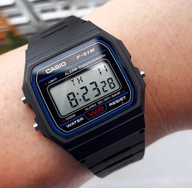 Dây Đeo Thay Thế Cho Đồng Hồ Casio F91W Thiết Kế Đơn Giản Trẻ Trung