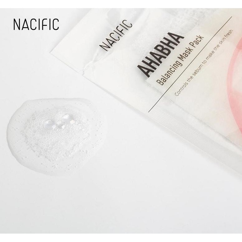 Mặt Nạ Miếng Dưỡng Ẩm Giảm bã Nhờn, Thu Nhỏ Lỗ Chân Lông NACIFIC AHABHA Balancing Mask Pack 30g