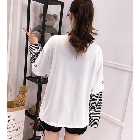 Harajuku Striped Women T-shirt | BigBuy360 - bigbuy360.vn