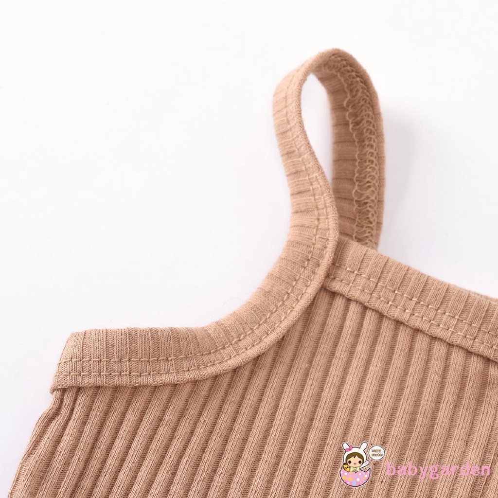 Set Áo Hai Dây Xếp Nếp + Quần Dài Lưng Thun Cho Bé Gái