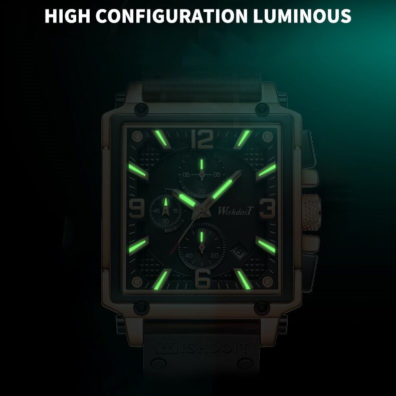 Đồng hồ nam chính hãng WISHDOIT dây da cao cấp mặt vuông thời trang chạy full kim đẹp giá rẻ | BigBuy360 - bigbuy360.vn