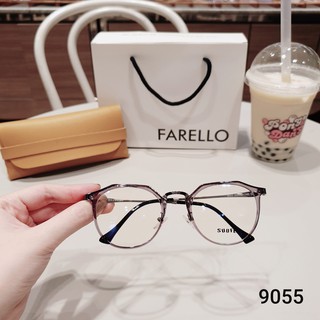 [🎁40k đơn trên 200k]Cắt kính mắt cận-loạn [Gọng kính Hàn Quốc] Gọng kính cận tròn 9055 LA