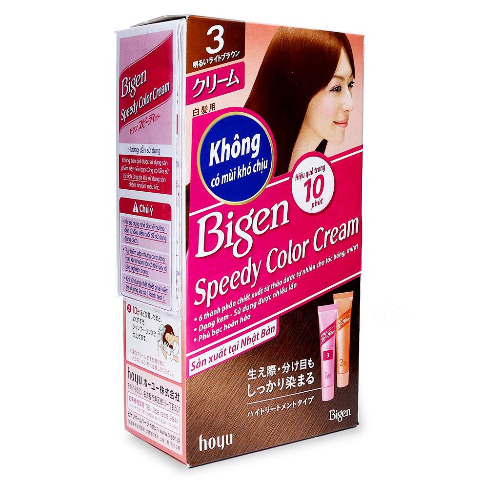 [ Yams Mart ] Thuốc Nhuộm Tóc Bigen Speedy Color Cream #3 (Nâu Nhạt)