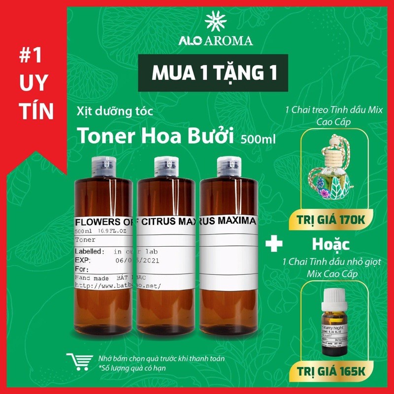 Nước hoa bưởi 500ml AloAroma