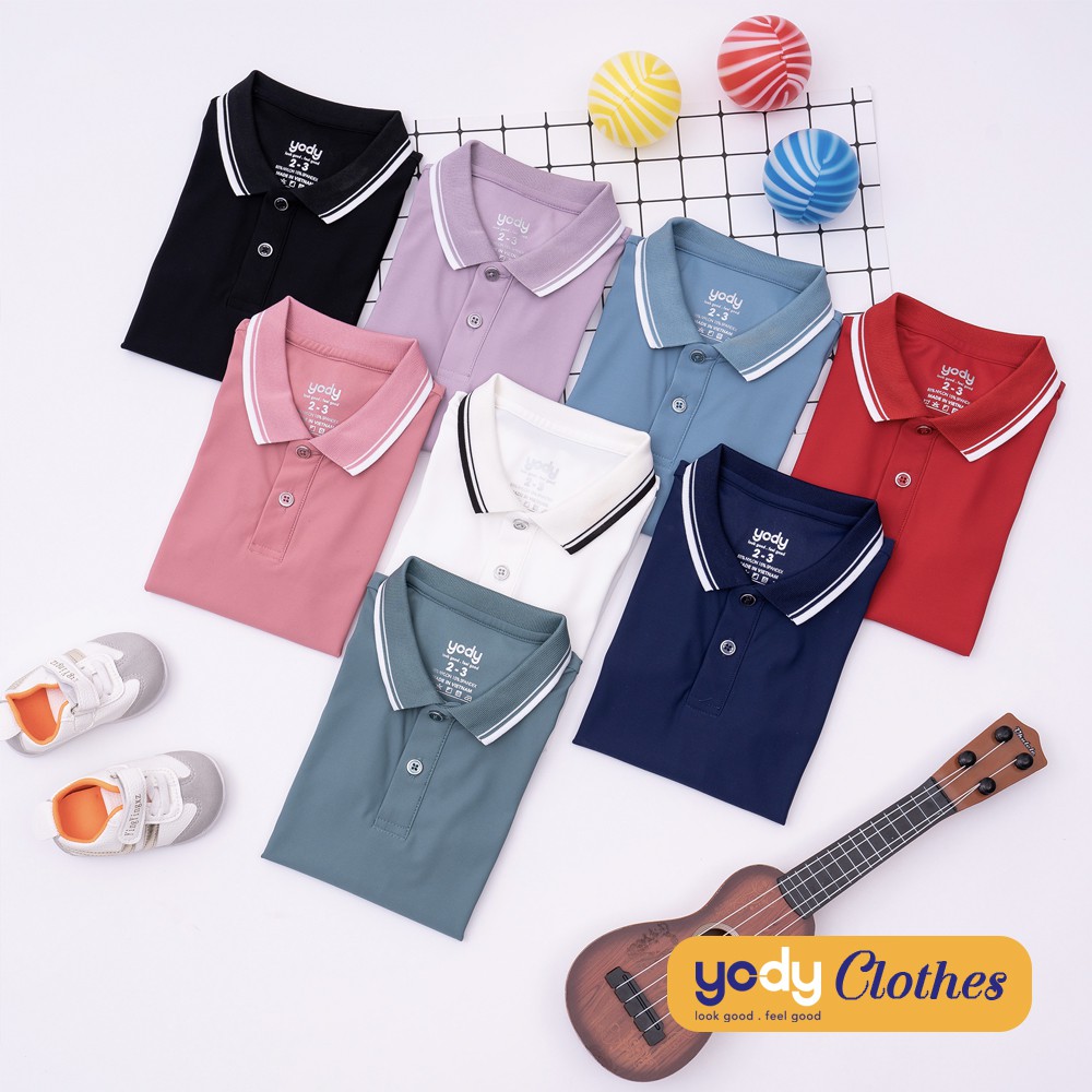 [Mã WABR50K12 giảm 10% tối đa 50K đơn 250K] Áo phông polo kid YODY cho bé vải khô thoáng mềm mại hút mồ hôi KID3072