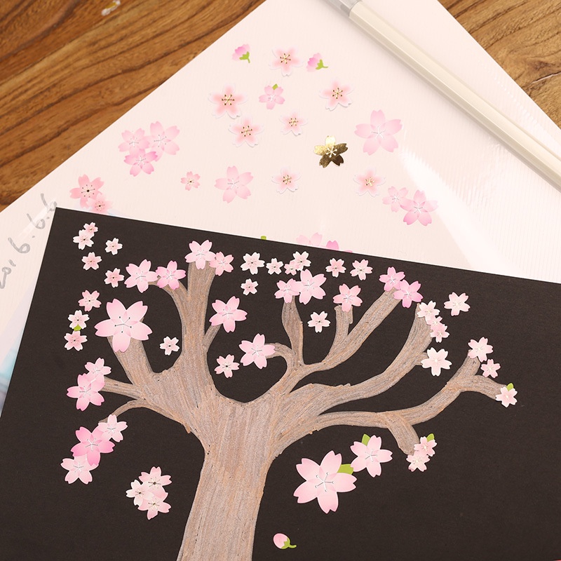 Sticker cute vintage dán sổ dán mũ bảo hiểm điện thoại bình nước trang trí cá nhân mẫu hoa bé xinh xinh HD184-K52