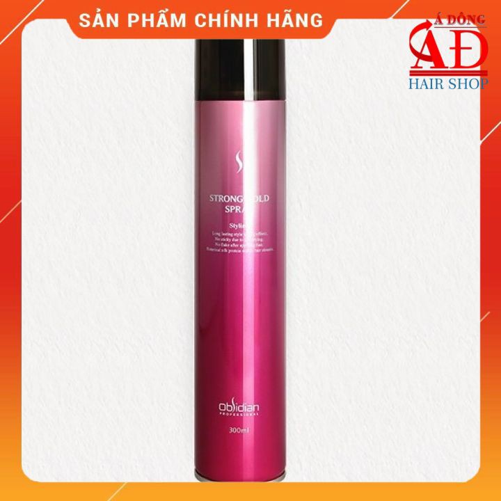 Keo xịt tóc cứng Obsidian Strong Hold Spray Hàn Quốc 300ml