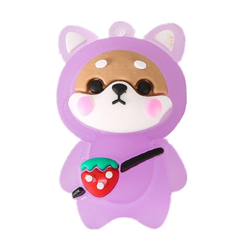 LANFY Móc Khóa Hình Búp Bê Shiba Inu Có Đèn Nhấp Nháy