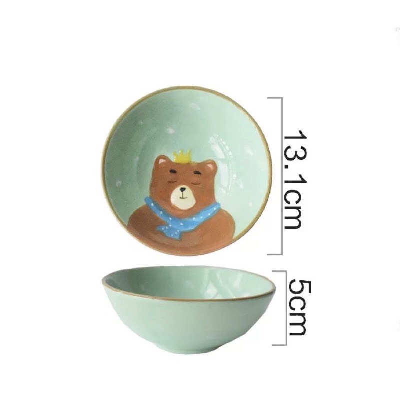 Bát sứ ăn dặm cho bé hình con vật ngộ nghĩnh