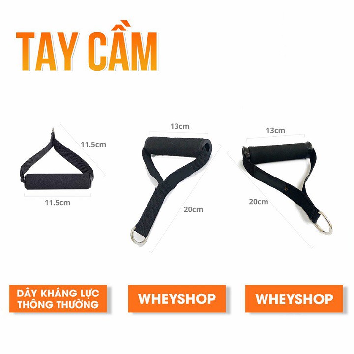 [Tặng 5 phụ kiện] Bộ 5 Dây Ngũ Sắc 1m2 Tập Full Body PVE Kháng Lực Tốt  Dụng Cụ Tâp Gym Đa Năng