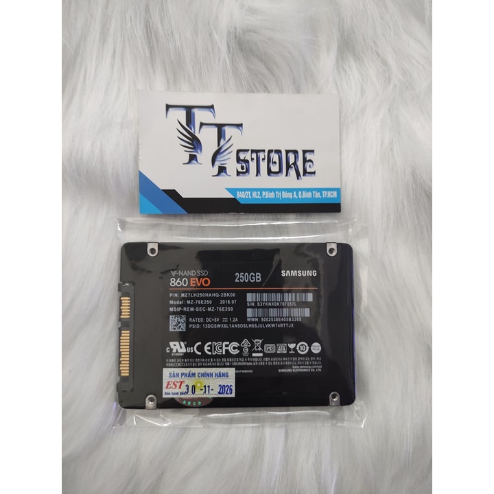 Ổ cứng SSD Samsung 860 Evo 250Gb bảo hành 5 năm | BigBuy360 - bigbuy360.vn