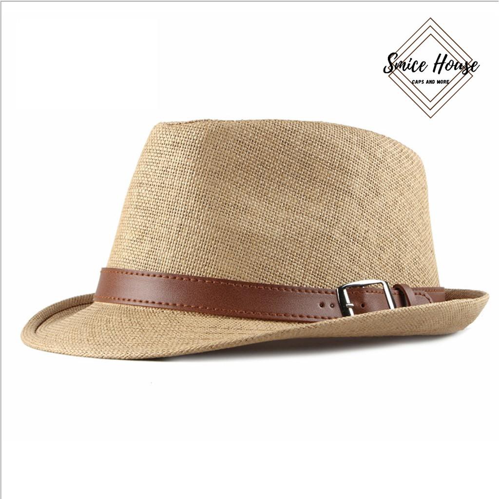 Mũ Phớt Nam Nữ Thời Trang Vành Ngắn Mugout- Nón Phớt Đi Biển Vintage Chất Cói