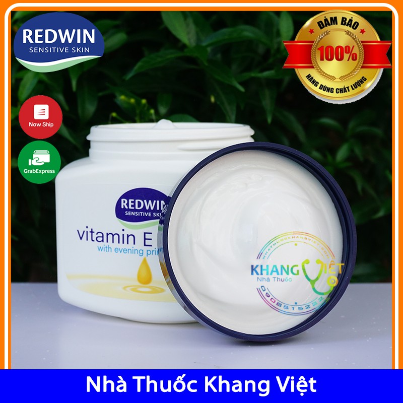Kem dưỡng da vitamin E Úc(300g) và tinh dầu hoa anh thảo giúp da mềm mịn, sáng bóng, căng mịn cho mọi lứa tuổi Redwin,