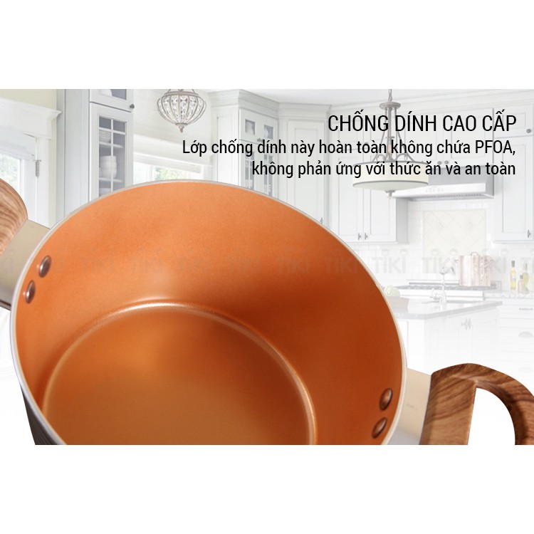 BỘ NỒI 2 NỒI 24, 18CM CERAMIC ĐÁY TỪ SUNHOUSE SHG2003MCA