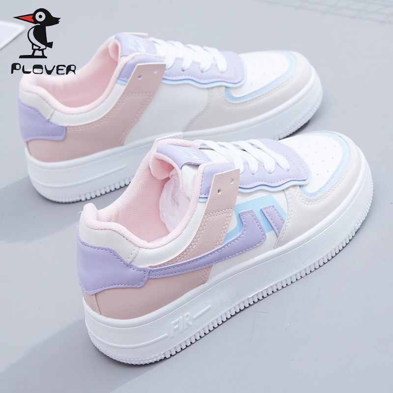 Plover Woodpecker Giày Thể Thao Air Force One Màu Trắng Thời Trang Mùa Xuân Giản Dị Dành Cho Nữ