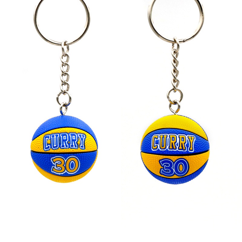 Móc Khóa Hình Cầu Thủ Bóng Rổ Irving Durant James Kobe Curry Phong Cách Đường Phố