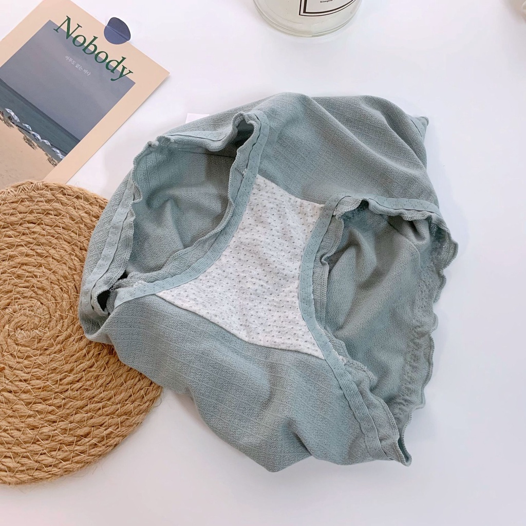 Quần lot nữ cotton xuất Nhật KIMCHIBIKINI quần chip nữ bông nơ thông hơi vải mềm loại đẹp QL174