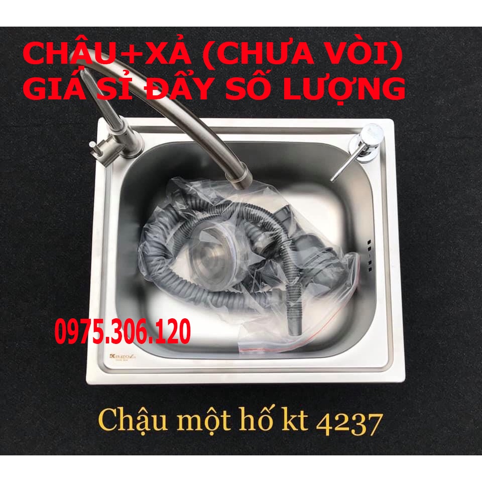 GIÁ SIÊU SỈ ĐỂ ĐẨY SỐ LƯỢNG Chậu Rửa Chén Bát INOX N37 4237 Tặng Bộ Xả chậu