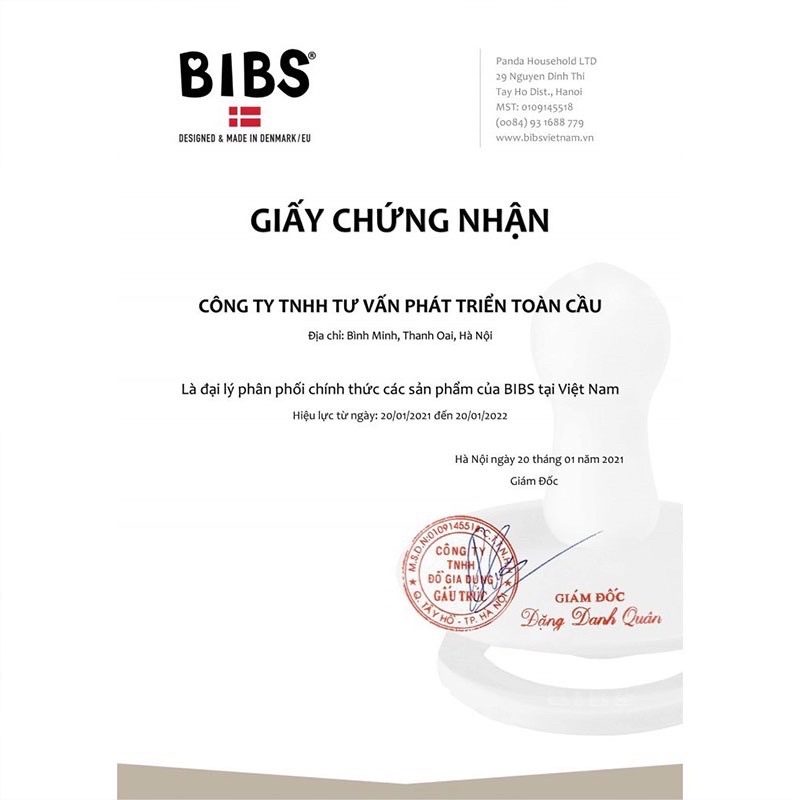 Ti giả Bibs, Ti ngậm cho bé Đan Mạch chính hãng tặng kèm nắp trứng tiện lợi