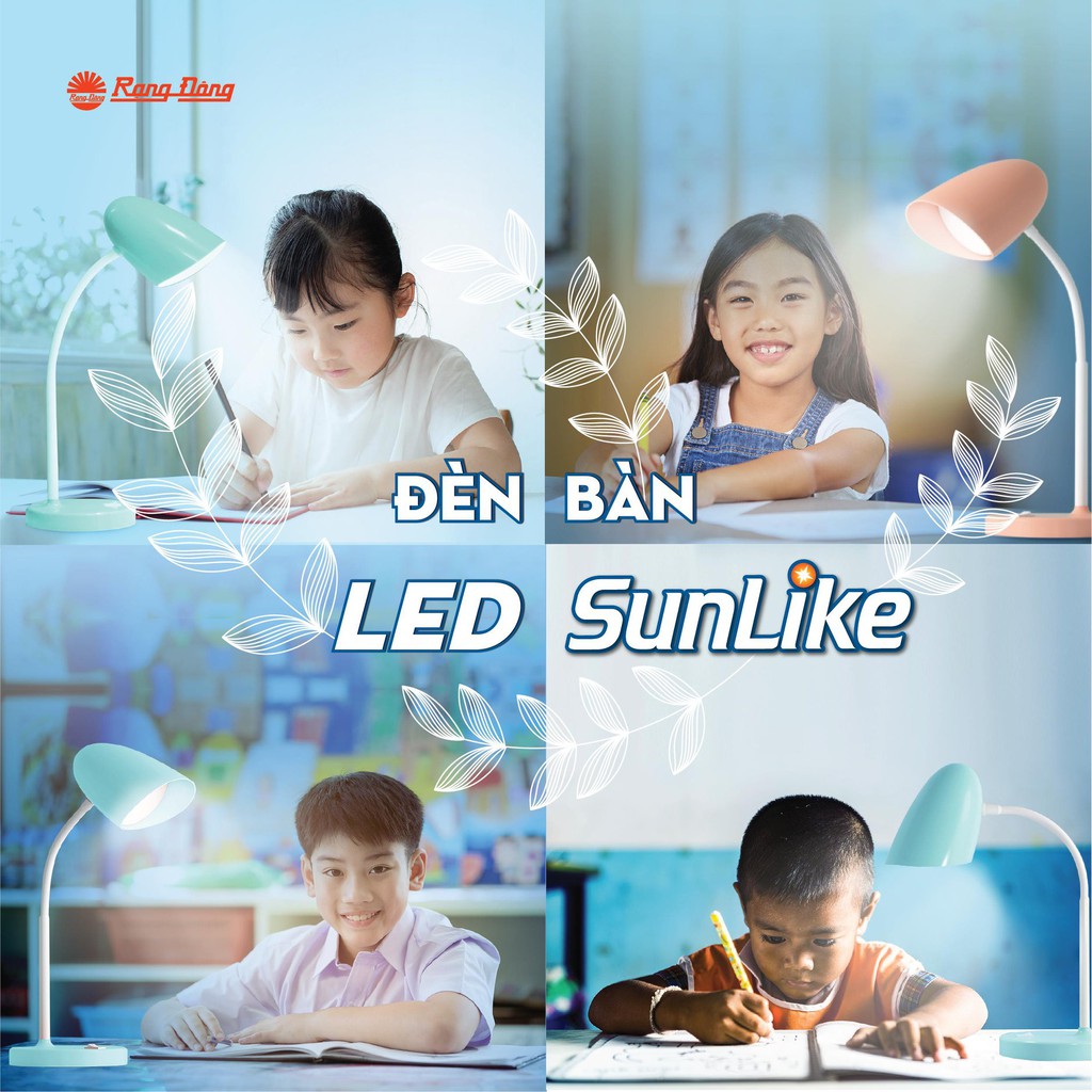 Đèn bàn LED bảo vệ thị lực Rạng Đông RD-RL-38.LED, chíp LED Samsung Hàn Quốc (Hồng pastel)