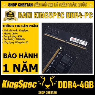 Mua Ram KingSpec DDR4/4GB/2400MHz cho PC – CHÍNH HÃNG KingSpec – Bảo hành 3 năm