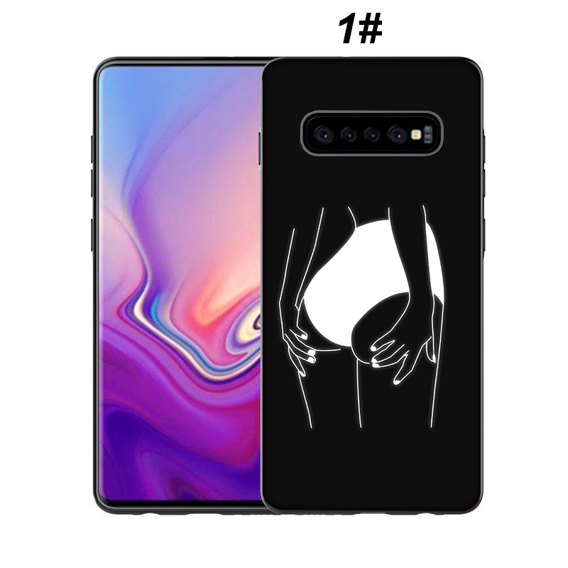 Ốp điện thoại silicon dẻo in hình vẽ cô gái nghệ thuật đơn giản YX137 cho Samsung Galaxy S10 S9 S8 Plus S7 S6 Edge