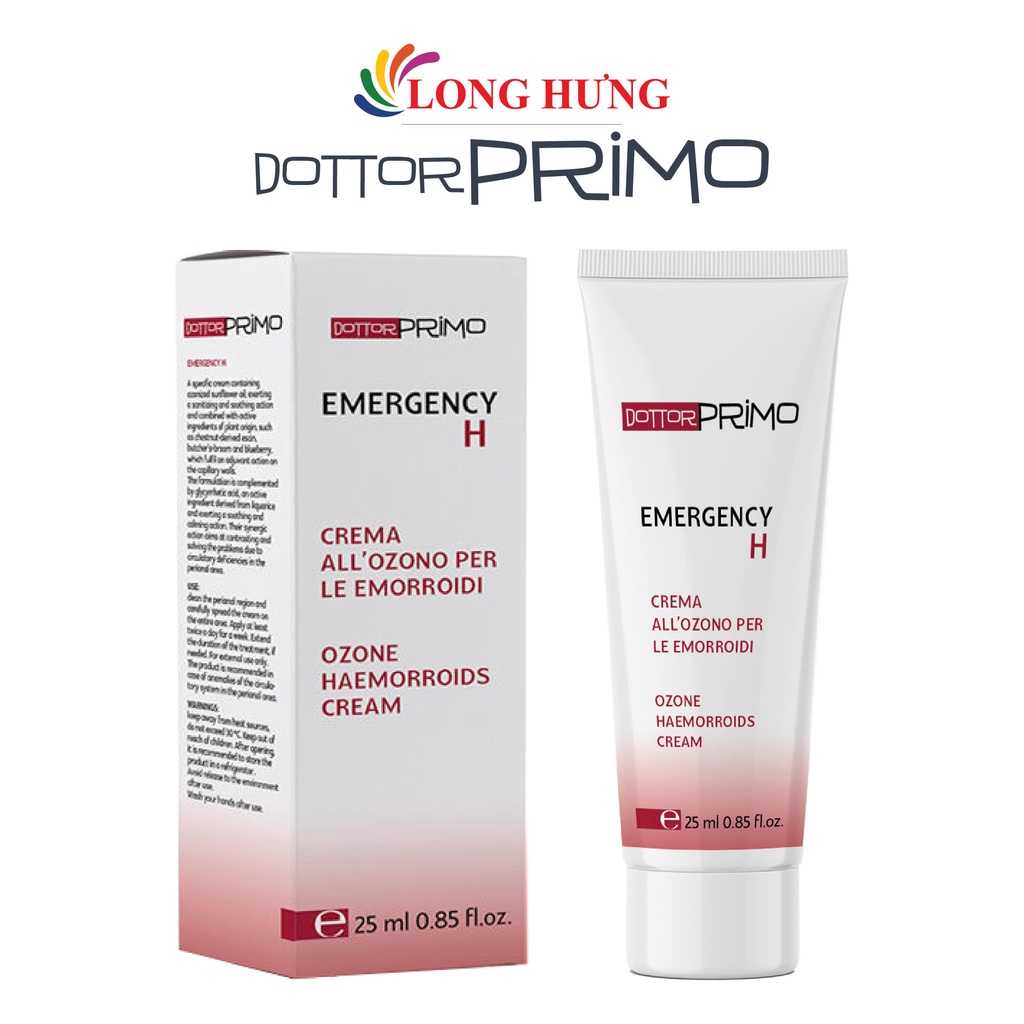 Kem bôi DottorPrimo Emergency H hỗ trợ ngăn ngừa trĩ (25ml)