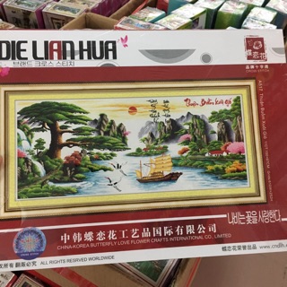 Tranh thêu thuận buồm xuôi gió (189x92)
