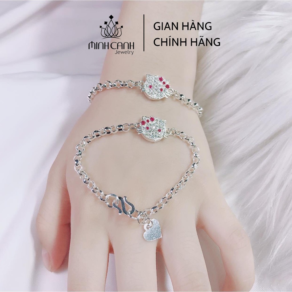 Lắc Tay Bạc Ta Mèo Hello Kitty Cho Trẻ Em - Minh Canh Jewelry