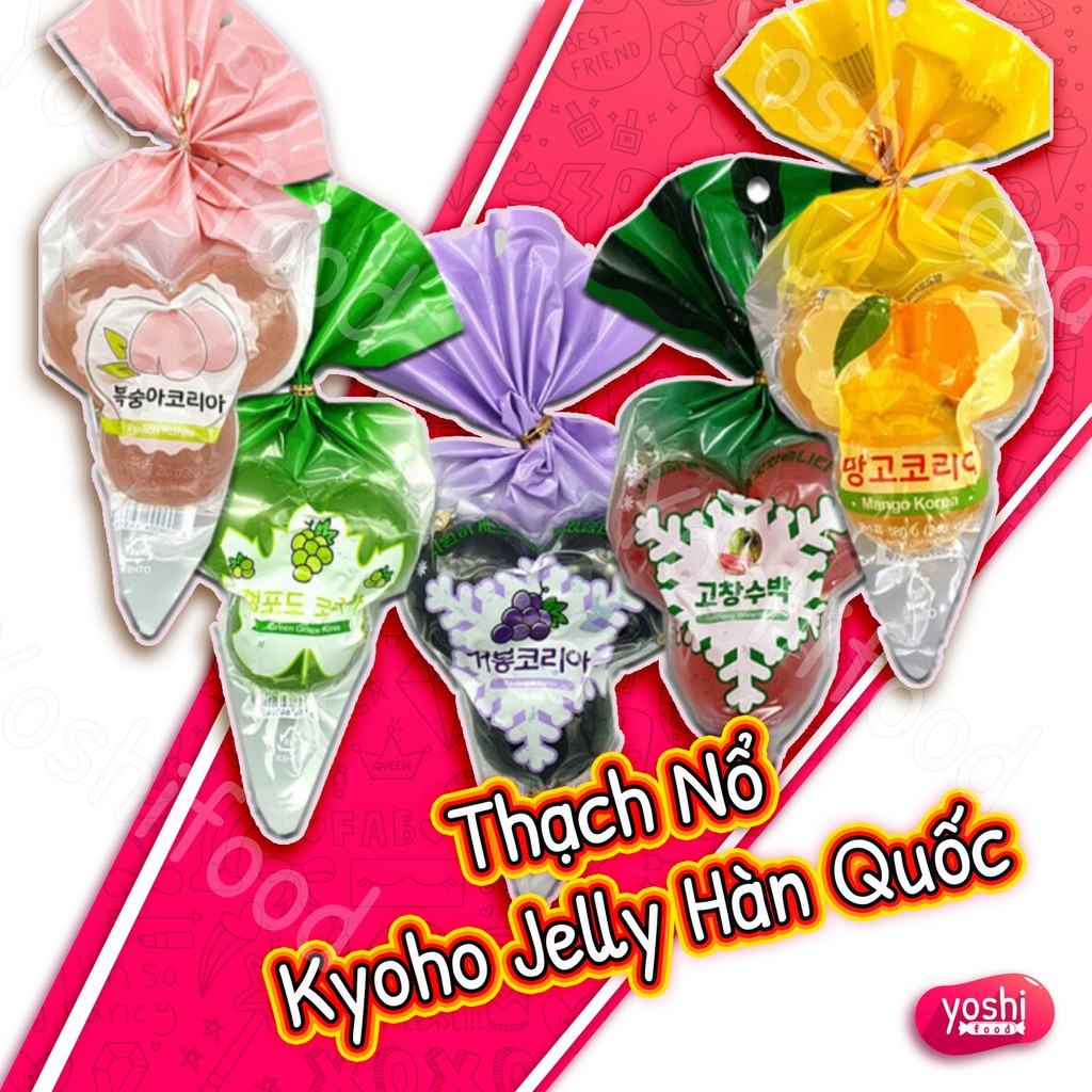 (9 LOẠI) Thạch Nho Nổ Kyoho Jelly Hàn Quốc (3 viên & 7 viên)