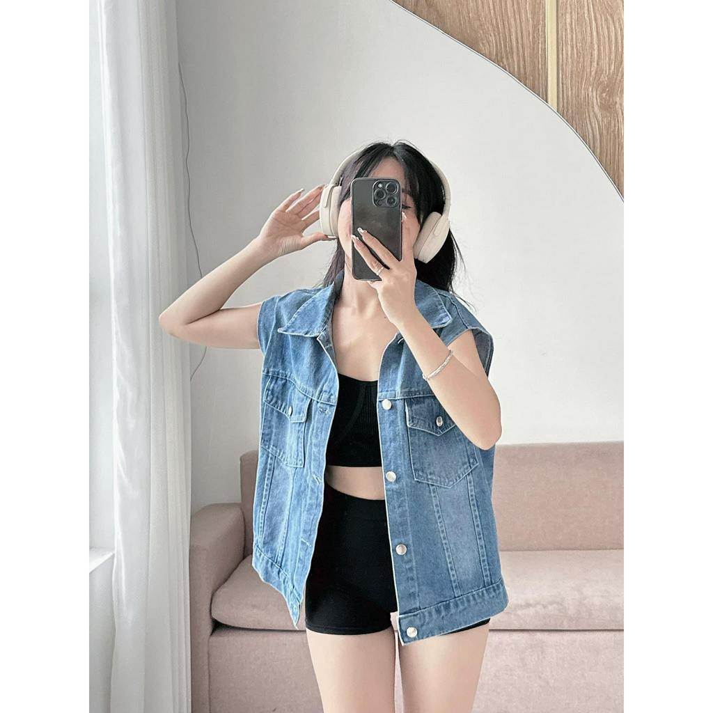 Áo jeans sát nách