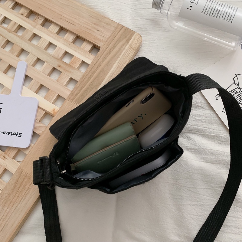 Túi Đeo Vai Vải Canvas Cỡ Lớn Kiểu Harajuku Nhật Bản Cá Tính