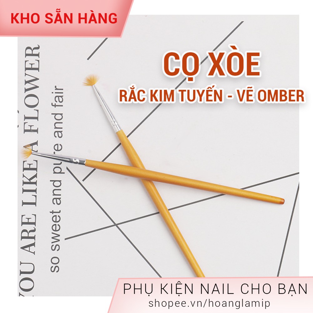 CỌ RẮC KIM TUYẾN - CỌ XÒE VẼ OMBER CÁN GỖ