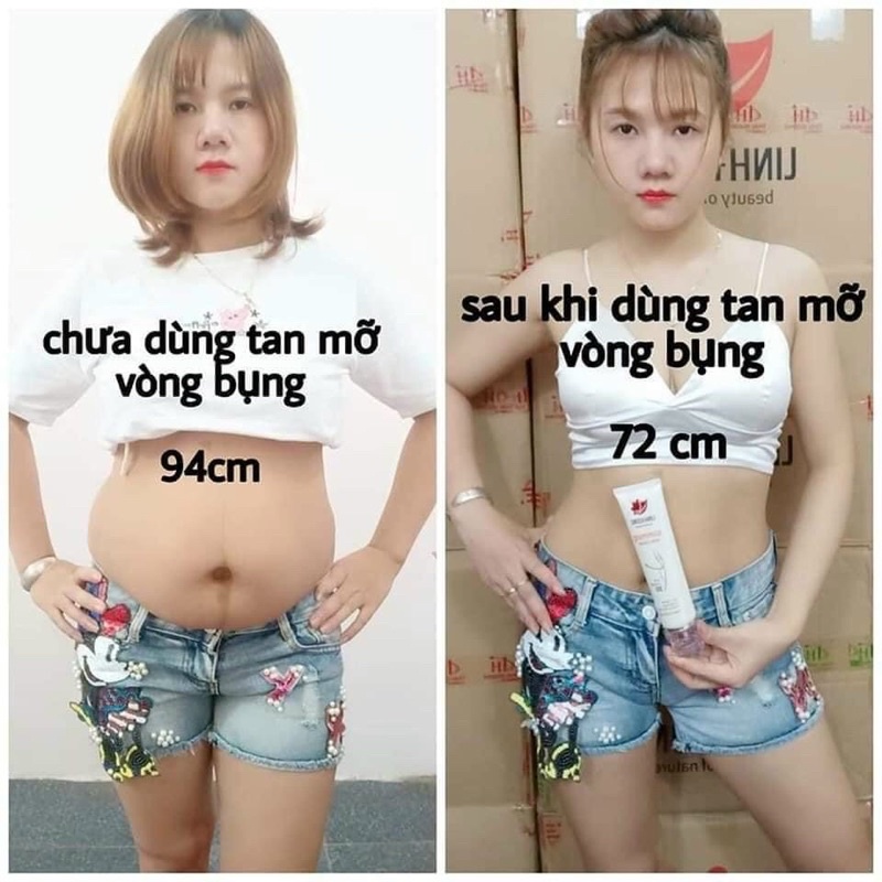 Kem bôi tan mỡ 3D LINH HƯƠNG Đánh tan mỡ bụng , Đùi . Bắp tay /chân 150ml