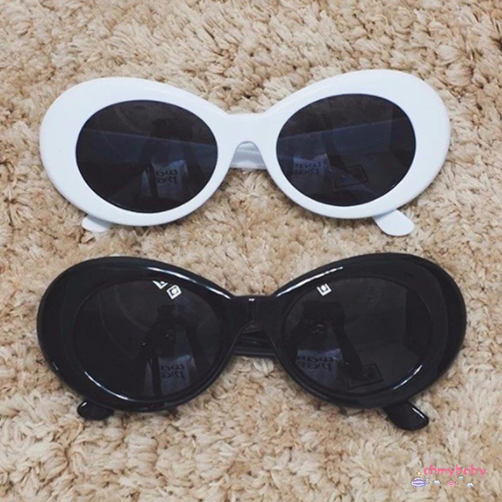Bold Retro Oval Mod Gọng kính dày Kính râm Clout Goggles với ống kính tròn 51mm [8/13]