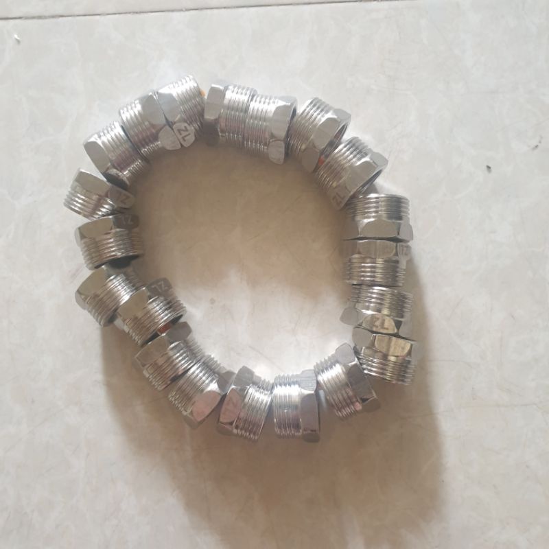 KÉP INOX REN NỐI  NGOÀI 27,REN THU TRONG 21