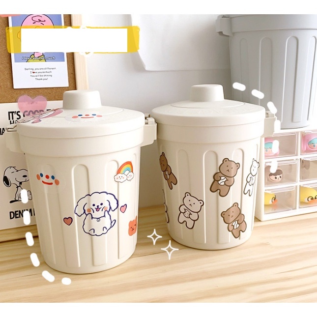 Hộp bút hình giỏ rác, thùng rác đa năng - Gấu Thỏ House