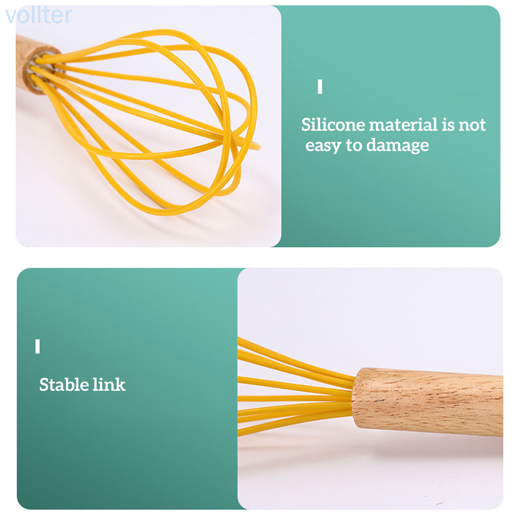 Cây Đánh Trứng Cầm Tay Bằng Silicon 8 Inches