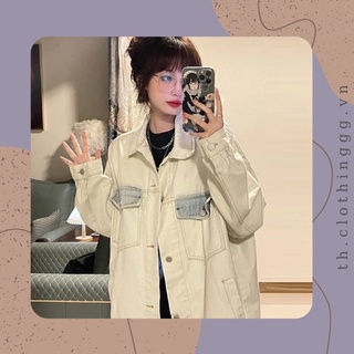 Áo khoác Denim trắng