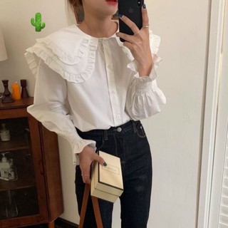 ÁO SƠ MI CỔ BÈO TIỂU THƯ