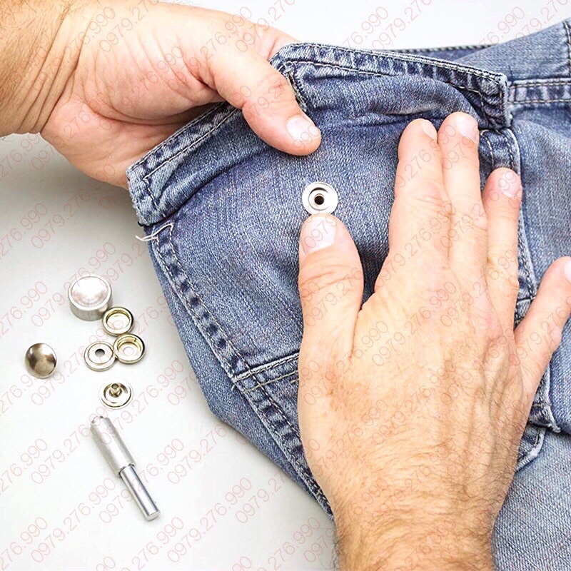 Cúc bấm chậu 15mm loại ko gỉ sét- 30 bộ/ gói