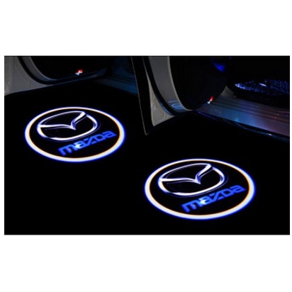 Đèn Laser LED không dây Logo Mazda bộ soi rọi chiếu sáng gắn cánh cửa chân xe hơi ô tô 2 3 6 CX5 CX8
