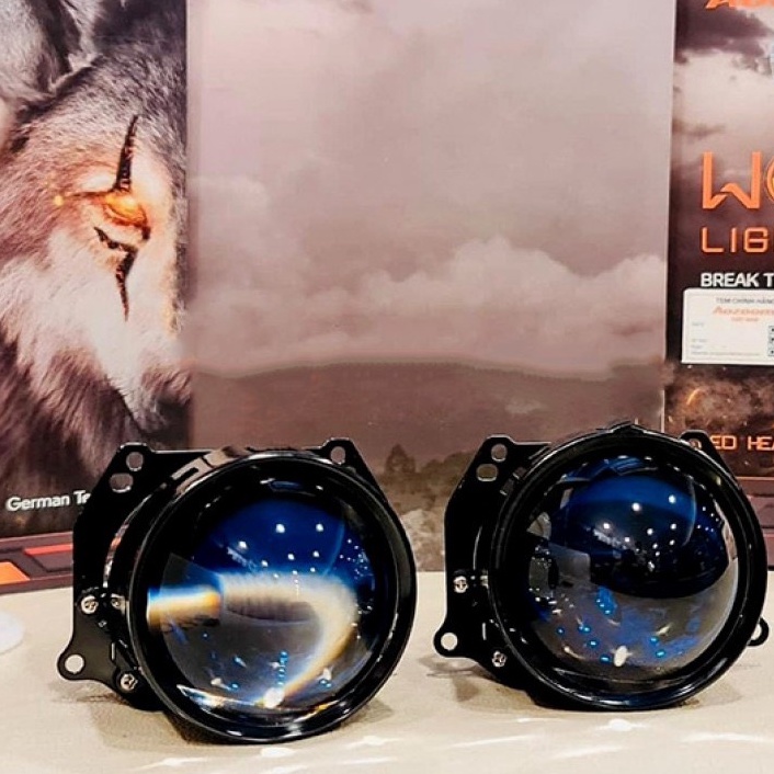 Đèn Bi Led Wolf Light Aozoom Gắn Xe Ô Tô , Xe Hơi Chính Hãng Bảo Hành 3 Năm