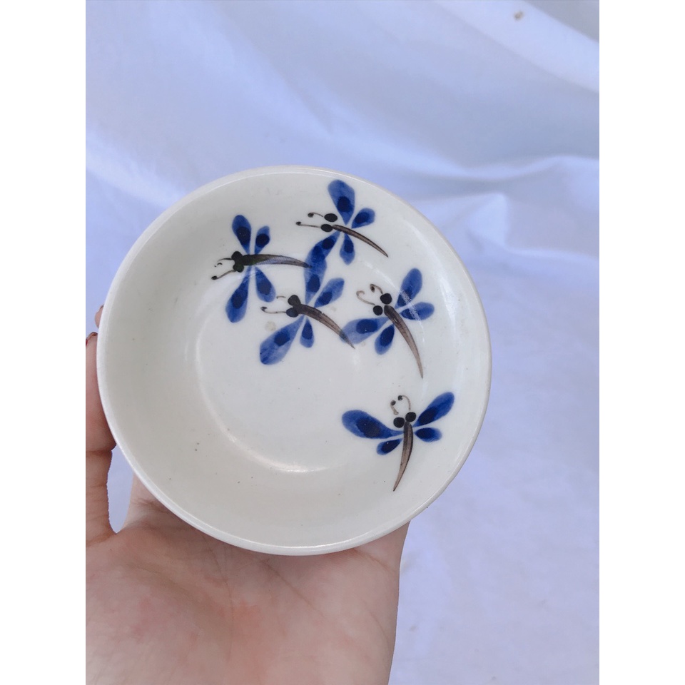 01 Bát Chấm Gốm Bát Tràng Họa Tiết Vẽ Tay Tỉ Mỉ Và Tinh Tế Kích Thước D9 * H3 cm Quà Tặng Bạn Bè Và Người Thân