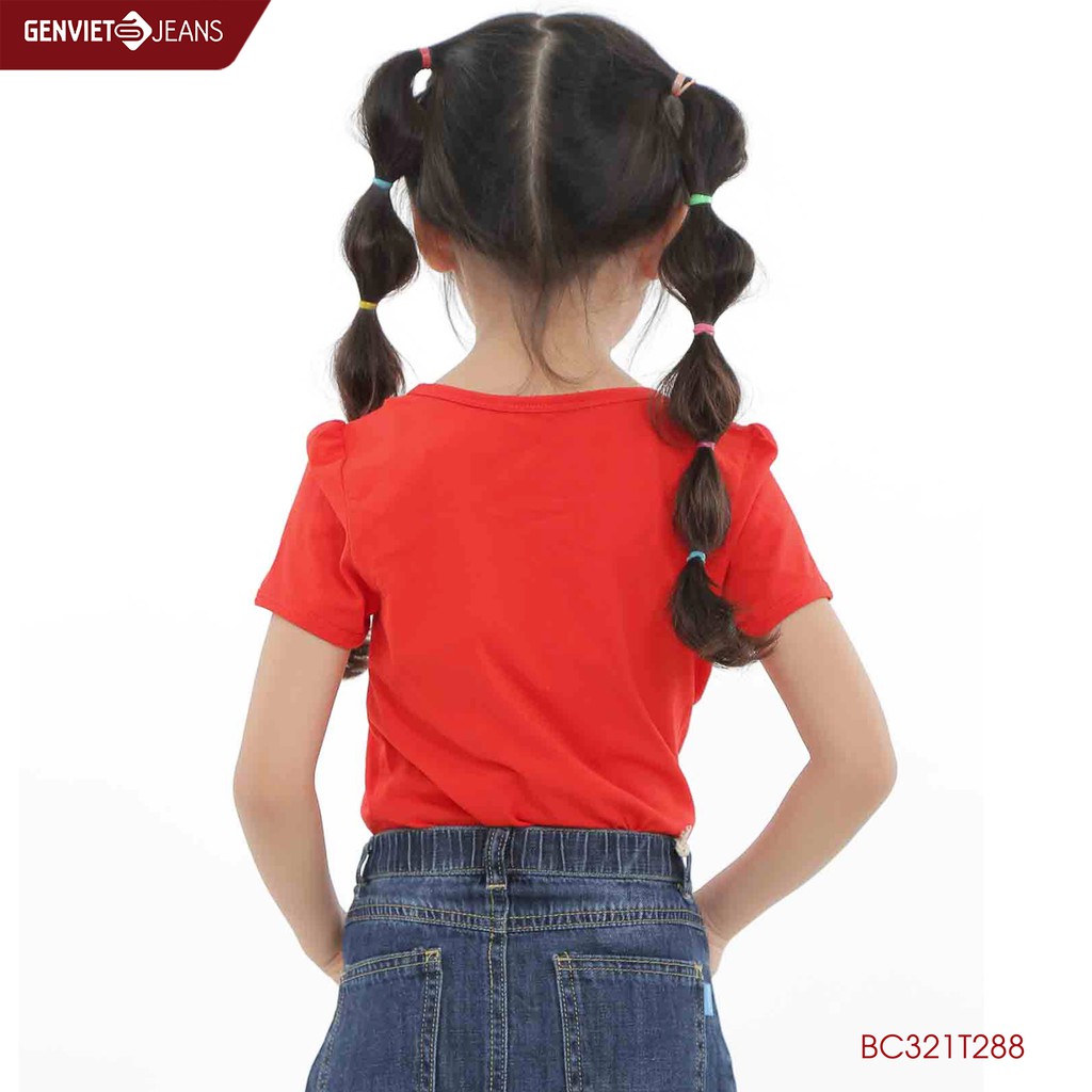 Áo thun cộc tay bé gái BC321T288 GENVIET KIDS