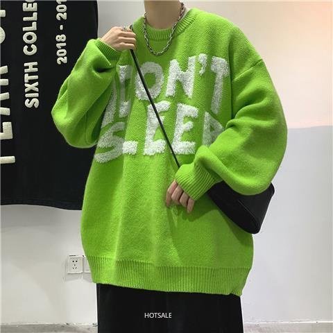 Áo Sweater Dày Dặn Cổ Tròn Thêu Họa Tiết Phong Cách Vintage Cho Nam